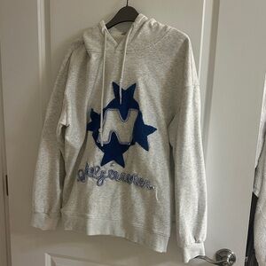 Aelfric Eden Light Gray Hoodie with Navy Graphic